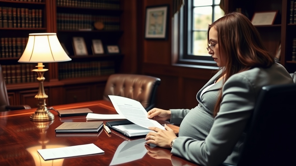 Le rôle d'une avocate enceinte face à ses clients